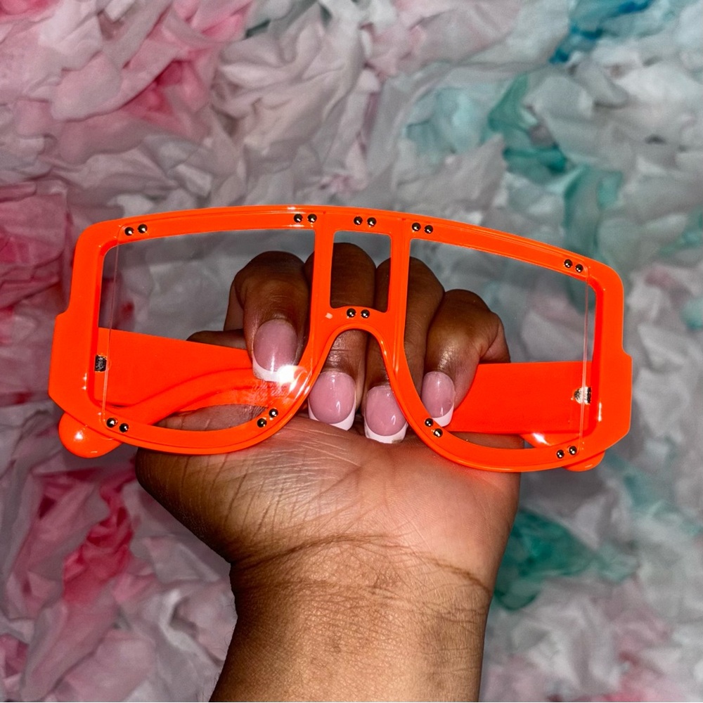 Neon Orange oversized  sunglasses, brand new, never worn